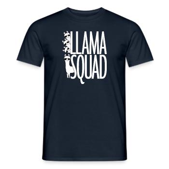 Lunettes de soleil drôle Llama Squad Alpaga Cool Family - T-shirt homme - marine - Devant - AI Model Male 178 light (178cm)