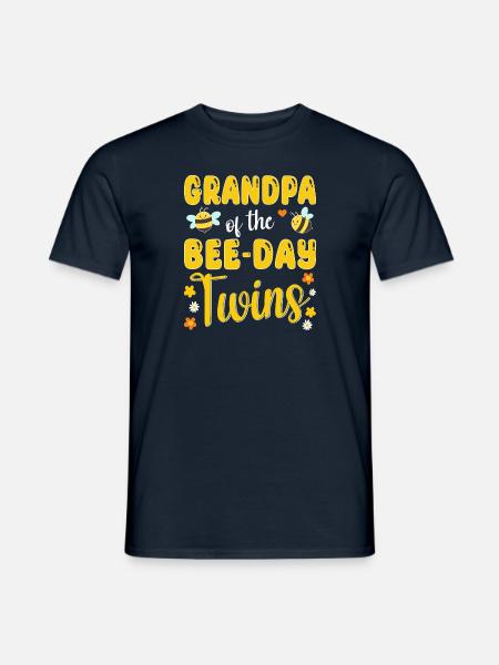 Opa der Bee Day Zwillinge - Männer T-Shirt - Navy