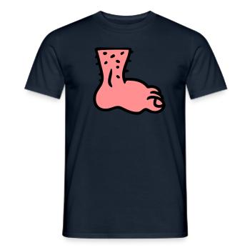 Pied - T-shirt homme - marine - Devant - AI Model Male 178 light (178cm)