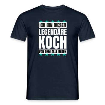 Ich bin dieser legendäre Koch - Männer T-Shirt - Navy - Vorne - AI Model Male 178 light (178cm)