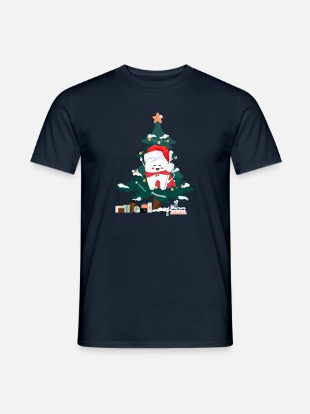 Dent de Noël laide - T-shirt homme - marine