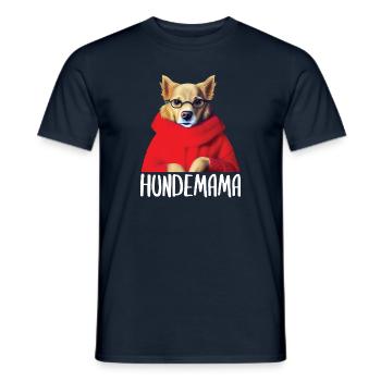 Hundemama Hund Sprüche Hundemotiv Geschenk - Männer T-Shirt - Navy - Vorne - AI Model Male 178 light (178cm)