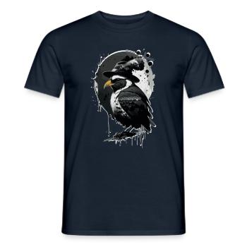 Vogel mit Hut - Männer T-Shirt - Navy - Vorne - AI Model Male 178 light (178cm)