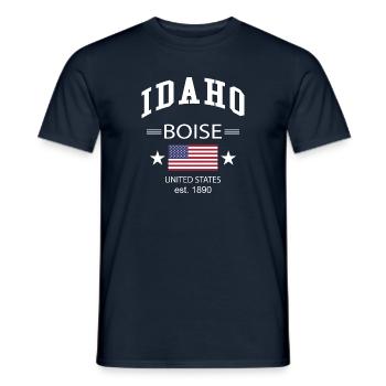 Idaho - Men's T-Shirt - navy - Front - AI Model Male 178 light (178cm)