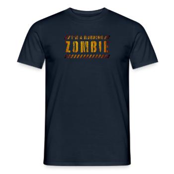 Ich bin ein Morgenzombie - Männer T-Shirt - Navy - Vorne - AI Model Male 178 light (178cm)