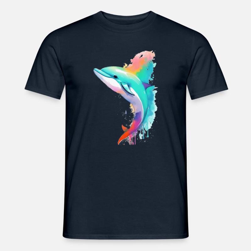 Delfin - Männer T-Shirt - Navy