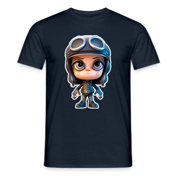 Petit Motard 02 - T-shirt homme - marine - Devant - AI Model Male 178 light (178cm)