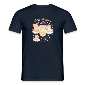 Rainbow Cutesy Design – We're all going to the - Men's T-Shirt - navy - Front - AI Model Male 178 light (178cm)