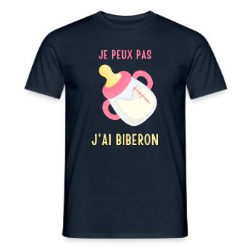 je peux pas j ai Biberon - T-shirt homme - marine - Devant - AI Model Male 178 light (178cm)