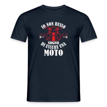 I do not Russian dream of being a motorcycle - Men's T-Shirt - navy - Front - AI Model Male 178 light (178cm)