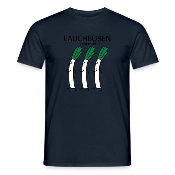 Lauchbuben on Tour (b) - Männer T-Shirt - Navy - Vorne - AI Model Male 178 light (178cm)