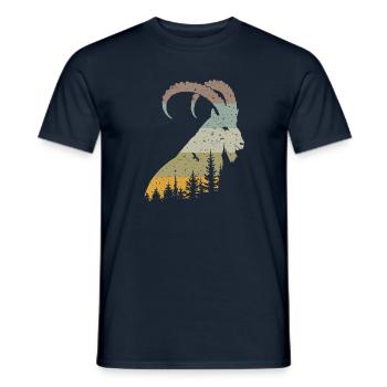 Steinbock - Männer T-Shirt - Navy - Vorne - AI Model Male 178 light (178cm)