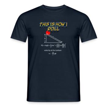 Voici comment je roule - Physics Design - T-shirt homme - marine - Devant - AI Model Male 178 light (178cm)