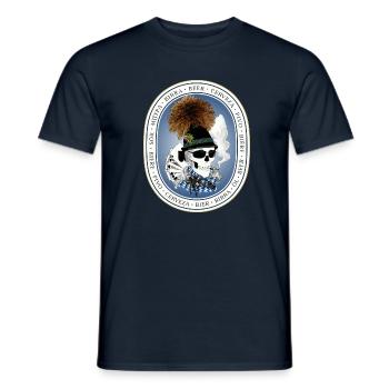 Bayern-skull - Männer T-Shirt - Navy - Vorne - AI Model Male 178 light (178cm)