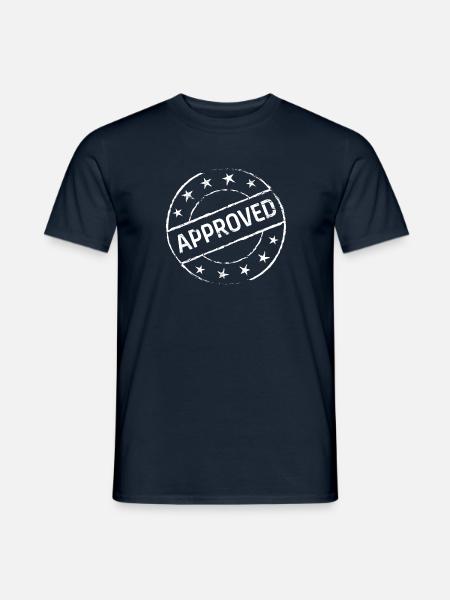 Approved in White - T-shirt homme - marine