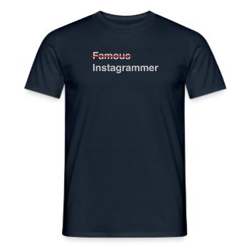 Instagrammer célèbre - T-shirt homme - marine - Devant - AI Model Male 178 light (178cm)