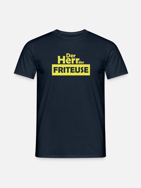 der herr der friteuse - Männer T-Shirt - Navy