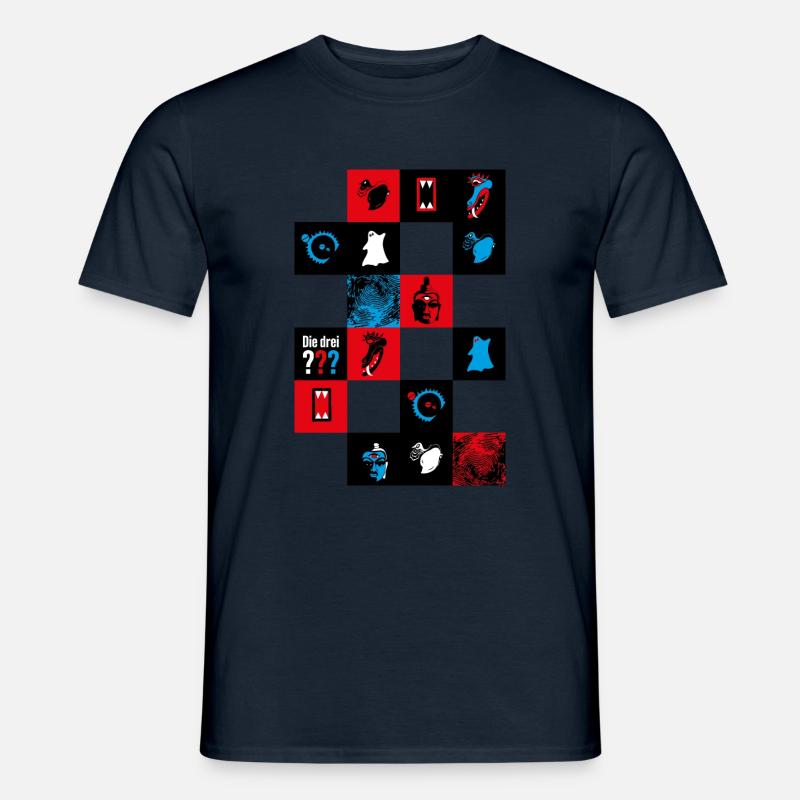 Die Drei ??? Cooles Kacheldesign - Männer T-Shirt - Navy