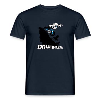 Downhiller - Männer T-Shirt - Navy - Vorne - AI Model Male 178 light (178cm)