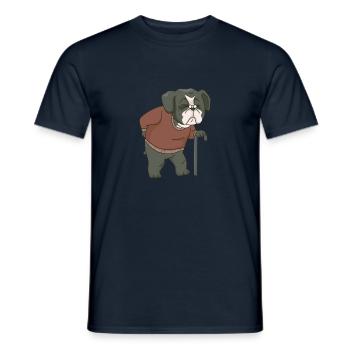 old dog - Men's T-Shirt - navy - Front - AI Model Male 178 light (178cm)