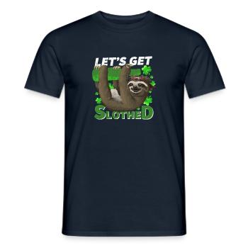 Let's Get Slothed - St. Patrick´s Day - Männer T-Shirt - Navy - Vorne - AI Model Male 178 light (178cm)