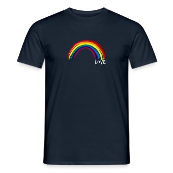 Love Rainbow - rainbow love - Men's T-Shirt - navy - Front - AI Model Male 178 light (178cm)