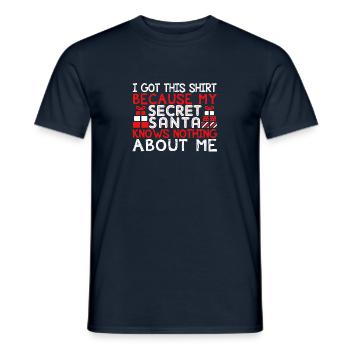 Secret Santa - Men's T-Shirt - navy - Front - AI Model Male 178 light (178cm)