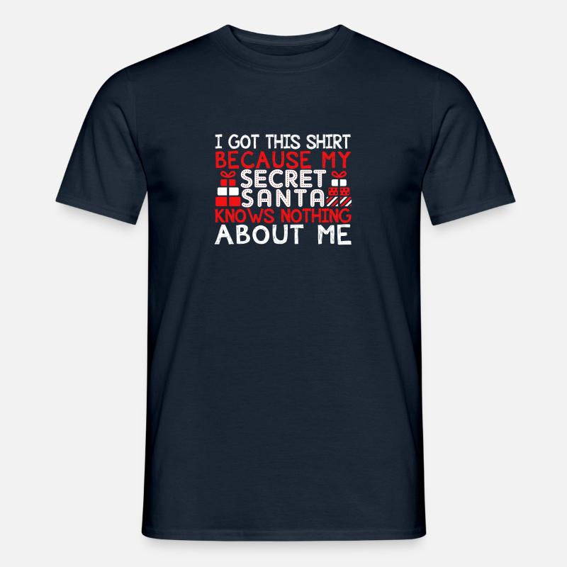 Geheime Santa - Männer T-Shirt - Navy