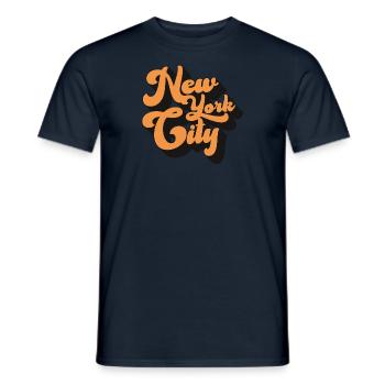 New Yotk City Retro Design - Men's T-Shirt - navy - Front - AI Model Male 178 light (178cm)