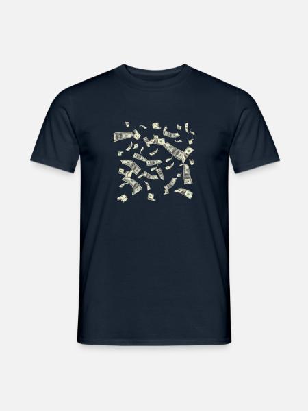 Cashflow Geldregen - Männer T-Shirt - Navy