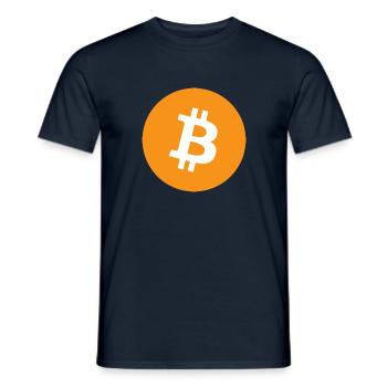 Bitcoin - Männer T-Shirt - Navy - Vorne - AI Model Male 178 light (178cm)