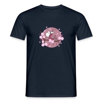 Djen Wana aime la fleur de cerisier - T-shirt homme - marine - Devant - AI Model Male 178 light (178cm)