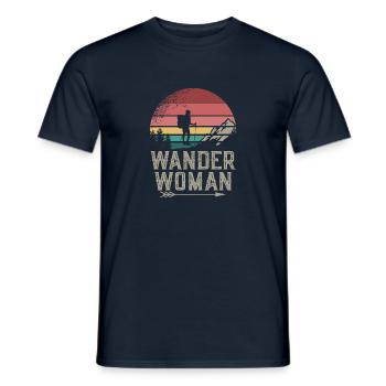 Femme randonneuse - T-shirt homme - marine - Devant - AI Model Male 178 light (178cm)