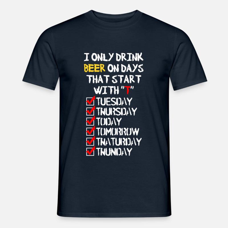 Beer everyday - Männer T-Shirt - Navy