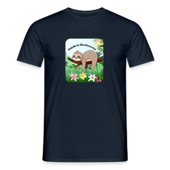 Hektik ist überbewertet - Männer T-Shirt - Navy - Vorne - AI Model Male 178 light (178cm)