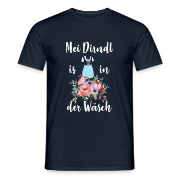 Mon Dirndl est dans la lessive - T-shirt homme - marine - Devant - AI Model Male 178 light (178cm)