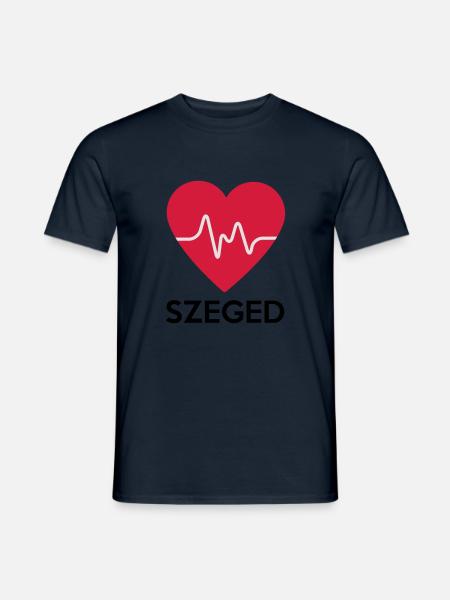 heart Szeged - Men's T-Shirt - navy