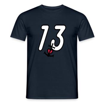 Bouches du rhone 13 croix camargaise - T-shirt homme - marine - Devant - AI Model Male 178 light (178cm)
