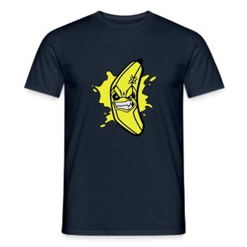 Angry banana - Männer T-Shirt - Navy - Vorne - AI Model Male 178 light (178cm)