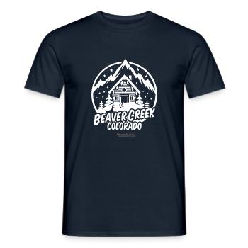Station de ski Beaver Creek Colorado - T-shirt homme - marine - Devant - AI Model Male 178 light (178cm)