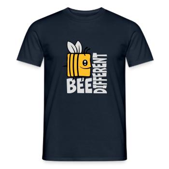 bee different saying quote - Men's T-Shirt - navy - Front - AI Model Male 178 light (178cm)
