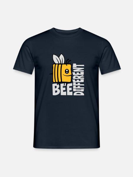 bee different saying quote - Men's T-Shirt - navy