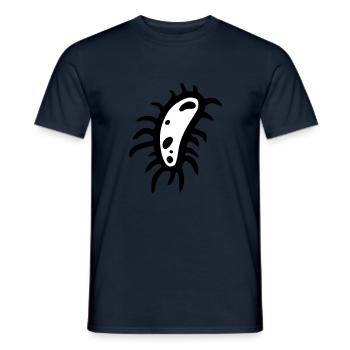 bacteria cell type 3 - T-shirt homme - marine - Devant - AI Model Male 178 light (178cm)