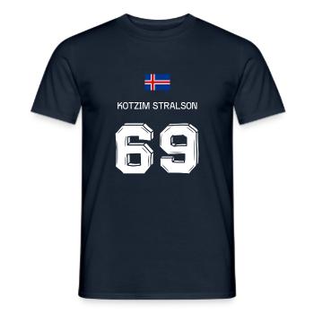 Mallorca-Gaudi: Das Kotzim Stralson Design - Männer T-Shirt - Navy - Vorne - AI Model Male 178 light (178cm)