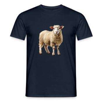 Le mouton est un défenseur du paysage - T-shirt homme - marine - Devant - AI Model Male 178 light (178cm)