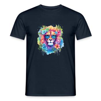 Kuba-Lion - Männer T-Shirt - Navy - Vorne - AI Model Male 178 light (178cm)