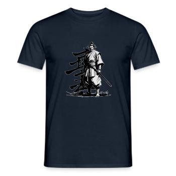 GUERRIER SAMURAÏ - T-shirt homme - marine - Devant - AI Model Male 178 light (178cm)