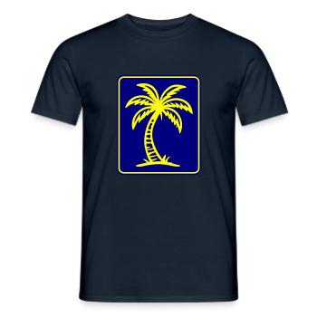 Icône de palmier - T-shirt homme - marine - Devant - AI Model Male 178 light (178cm)