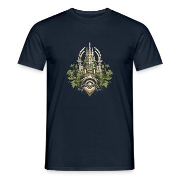Castle coat of arms - Men's T-Shirt - navy - Front - AI Model Male 178 light (178cm)