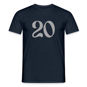 20 - Men's T-Shirt - navy - Front - AI Model Male 178 light (178cm)